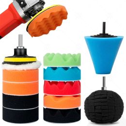 Car Polishing Kit Polish Waxing Buffing Detailing Pads Abrasive Disc Sponge Foam For Polisher Headlight Refurbish Restoration