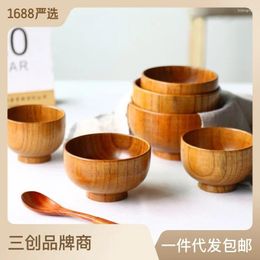 Bowls Household Japanese Tableware Wooden Bowl Drop Ramen