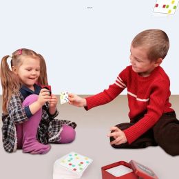 Square Stacked Card Game Puzzle Games Educational 64 Cards Mind Training Stack Game Plastic Puzzle Game Toys