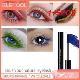 Mascara 1~5PCS Colors Mascara Quick Volumizing Curl Mascara Orange Blue Green Red Yellow Long-lasting Waterproof Mascara Stage Eye L49