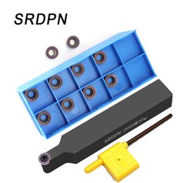 1Pcs SRDPN1010H10 / SRDPN1212H10 / SRDPN1616H10 External Tool Holder CNC Lathe Boring Bar 10Pcs RPMT10T3MO Carbide Inserts