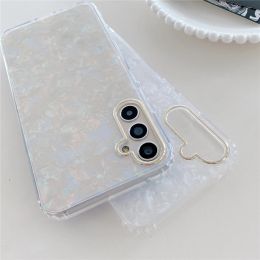 Luxury Glitter Dream Shell Marble Pattern Phone Case For Samsung Galaxy S24 S23 Ultra 5G S22 Plus A34 A54 A53 A52 Silicone Cover