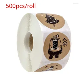 Window Stickers 500pcs/roll Christmas Tree Snowman Animals Decorative For Scrapbooking