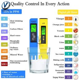 Digital PH Meter Multifunctional TDS Water Quality Tester Portable Round Head Soil Analyzer Conductivity Temperature Tester Tool