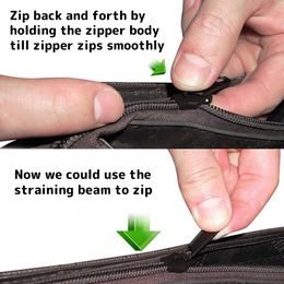 6pcs Reversible Zipper Double Sided Zip Head Puller Fixer Jacket Sliders Repair Replacement Tools Universal Trouser Bag Fastener