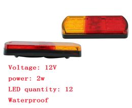 2xHigh Quality 12V LED tail Light Rear brake stope Indicator Trailer Lamp Kit Parts Replacement Auto Bus RV Boat Tow Truck Towing4918486