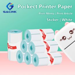 Pads Print Paper Mini Portable Thermal Printer Paper Sticker | White Thermal Paper Photo Pocket Thermal Printer 57mm Printing Paper