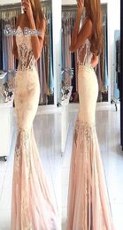 Nigerian Mermaid Sexy Sleeveless African Evening Dresses Prom Dress Lace Plus Size Backless Formal Party Wear Strapless See Throug4336399