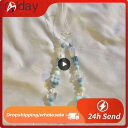 1PCS Mobile Phone Straps Pendant Variety Of Styles Mobile Phone Accessories Lanyard Key Chain Small And Fresh Resin Beaded Chain