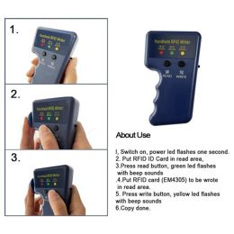 125Khz RFID Reader Writer RFID Duplicator As Shown For 125Khz ID And HID Cards Key Fobs