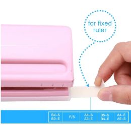 Colour Single-page Scrapbook Loose-leaf 6-hole Office Paper Punch Adjustable Stationery Metal Hole