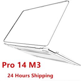 Cases Crystal Clear for Macbook Pro 14 Inch Case M3 2023 A2918 A2992 Laptop M2 A2779 Cover M1 2021 A2442 14.2'' Plastic Hard Shell