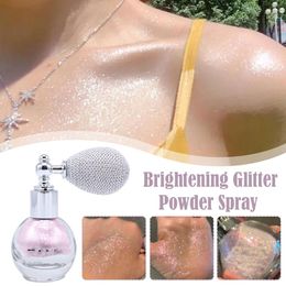 Highlighter Spray Body Diamond High Gloss Shiny Glitter Cosmetics Brightening Powder Makeup Fairy Shimmer Fine Make H3p9