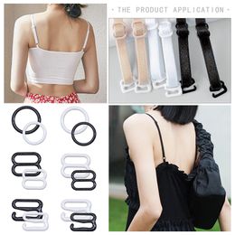 New 30pcs/lot white black type 0 8 9 bra rings and sliders strap adjusters buckles clips underwear adjustment accessories DIY