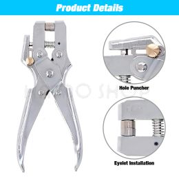 5MM Metal Eyelets Grommet Kit Eyelets Instal Tool Punch Pliers Kit Box Leathercraft Shoes Belt Cap Bag Tags Clothes Accessories