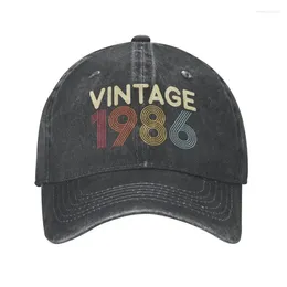 Ball Caps Fashion Cotton Vintage 1986 Birthday Baseball Cap Men Women Custom Adjustable Unisex Dad Hat Summer