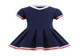 Retailwhole baby girls Navy collar colorcollegiate princess dress causual dresses children fashion Designers Clothes Kids bo3336859