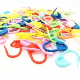 100pc Hot sell Mix Colour Plastic Knitting Tools Locking Stitch Markers Crochet Latch Knitting Tools Needle Clip Hook 5BB5571