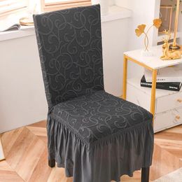 Chair Covers Dining Room Living Home Desk Wedding Spandex Decor Cover Stretch Jacquard Kitchen