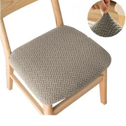 Chair Covers Stretch Jacquard Seat Cover Elastic Dining Cushion Case For Wedding El Restaurant Anti-dirty Removable 1PC