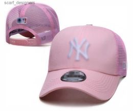 Ball Caps 21 Colour summer gauze Adjustable Letter Ny baseball cap for men and women fashionable adjustable cotton hats sunscreen hat duck tongue hat N6 Y240409