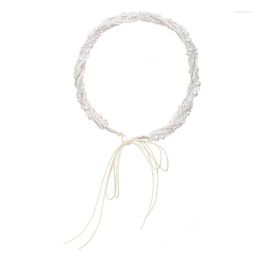 Hair Clips Barrettes Luxury Crystal Pearl Headband Vine Tiara For Women Bride Rhinestone Bridal Accessories Jewellery Band Drop Delivery Dhnok