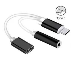 USB Type-C To 3.5mm Jack AUX Headphone Audio Splitter Converter Adapter Cable for Note 10 20 S20 Ultar S21 Galaxy Z Fold 2 Flip mobile Phone