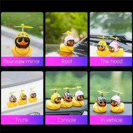 Standing Duck Bicycle Bell Broken Wind Small Yellow Duck MTB Road Bike Motor Helmet Riding Cycling Accessories With/not Lights