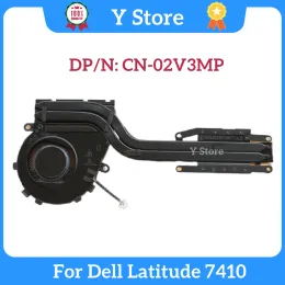 Pads Y Store New Original Cpu Cooling Fan Cooler For Dell Latitude 7410 2in1 02V3MP EG50040S1CJ90S9A 0PJG0 2V3MP DC5V Heatsink