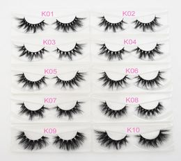 Mink Eyelashes Fuluffy cruety 100 3D mink eyelashes 3D Eeylash vendor K Series mink lash9962114