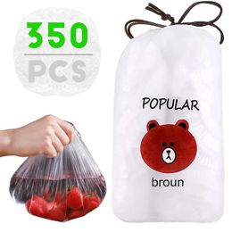 Bath Mats 350/120 PCS Disposable Food Cover Plastic Wrap Elastic Lids For Fruit Bowls Cups Storage Kitchen Fresh Keeping Saver Bag