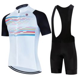 Men 2023 New Cycling Jersey Set Summer Short Sleeve Breathable MTB Bike Cycling Clothing Maillot Ropa Ciclismo Uniform Suit