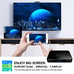 M98 Pro with ATV Smart TV Box Android 10.0 WiFi 6 H313 16GB 64GB Ultra HD 4K 1080P BT Multimedia Player iptv TV Box