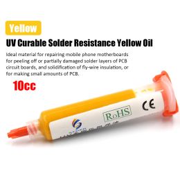 10ML 6 Color UV Curing Solder Mask Ink for PCB BGA Circuit Board Insulating Protect Soldering Paste Flux Oil