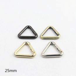 1pcs Metal Spring Gate Triangle Openable Keyring Leather Craft Bag Belt Strap Buckle Trigger Snap Clasp Clip Connector Accessory