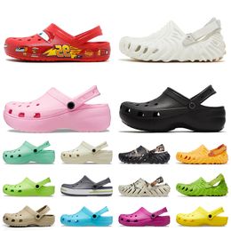 Women Mens Classic Clog Designer Sandals Crocs Echo Kids cross-tie Sandal Platform Cloud Sole Slip On Slides Cros Slippers【code ：L】Croos Sliders