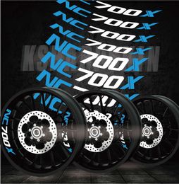 Creative fashion racing tires LOGO film trend decorative color letters motorcycle stickers inner edge reflective decals for HONDA 8997429