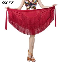 Lady Tassel Latin Dance Scarf Half Skirt Women Fringe Waist Chain Hipskirt Oriental Bellydance Indian Dance Costume Accessories