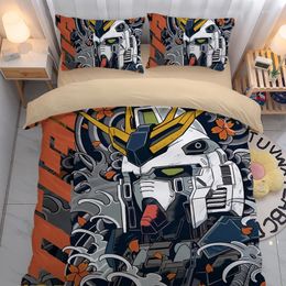 Bedding Sets Japanese Cartoon Up To Four Piece Animation Robot Warrior Student Dormitory Single Bed Three Quilt Sheet