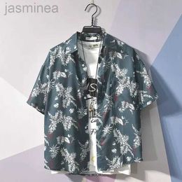 Men's Casual Shirts Shirts and Blouses for Men Hawaiian Floral Clothing Colourful Man Tops Funny with Print Anime Xxl Free Shipping Summer Sleeves S 2449