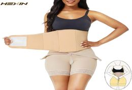 HEXIN Abdominal Board Compression Postpartum Recovery Tummy Control Faja Post Ab Board Liposuction Beige Waist Trainer3362821