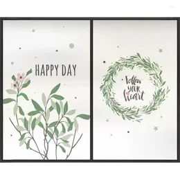 Window Stickers Custom Size Film Poster Static Cling Frosted Home Decor Glass Office Sliding Door Store Bathroom Kitchen Plant