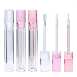 Storage Bottles 10/25pcs 8ml Cosmetic Empty Lipgloss Clear Purple Red Wand Cap Tubes Transparent Lip Gloss Tube Makeup Glaze Container