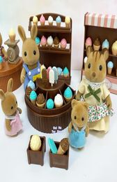 4pc 112 Miniature Dollhouse Furniture Accessories Set Plush Dolls Forest Critters Rabbit Reindeer Family Toy For Girl Christmas 22756208