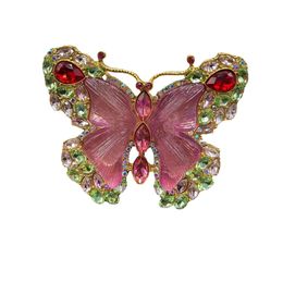 Qingdao Mediaeval Vintage Autumn and Winter Versatile Colourful Butterflies Light Luxury Sweet Beauty Fairy Spirit Fluttering Standard Breast Pin