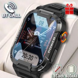 Watches Rugged Military Smart Watch Men For Huawei Android Ios Ftiness Watches Ip68 Waterproof 1.85'' Bluetooth Call Smartwatch 2023 New