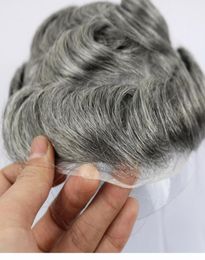 2021 high quality Thin Skin Toupee for Men Men039s Hair Pieces Replacement System 1B65 Colour Human Haiir Mens Wig Fashion casua7493185