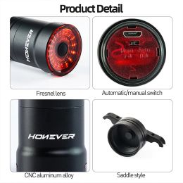 HONEVER Bicycle Rear Light Smart Brake Sensing MTB Road Bike Waterproof Cycling Electric Scooter Tail Safety Taillight