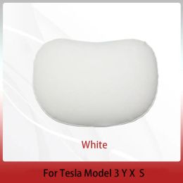 Neck pillow For Tesla model 3 X S /model y Headrest lumbar support Neck pillow High-quality leather Seat car accessories