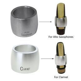 Aluminum Wide Ring Saxophone Mouthpiece Fastener Clip Compact Sax Ligatures for Tenor/Alto/Saxophone Mouthpiece